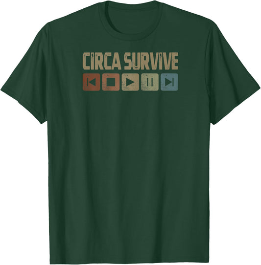 Vintage Circas Survive Retro Cassette Rock 2010s Musician Raglan Baseball T-Shirt - T-Shirt | Forest