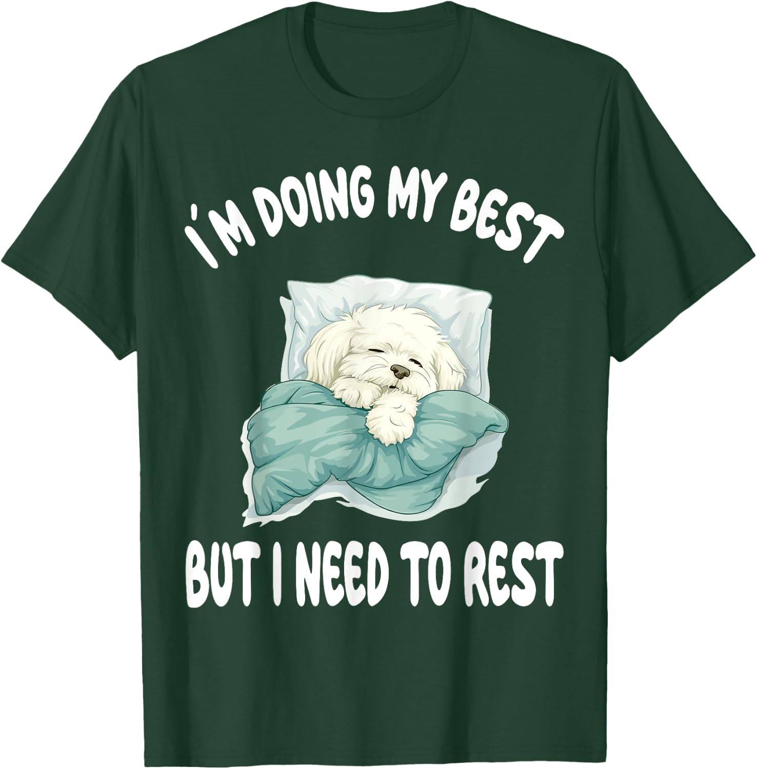 Coton De Tulear Official Sleepshirt Pajamas Nightgown T-Shirt - T-Shirt | Forest