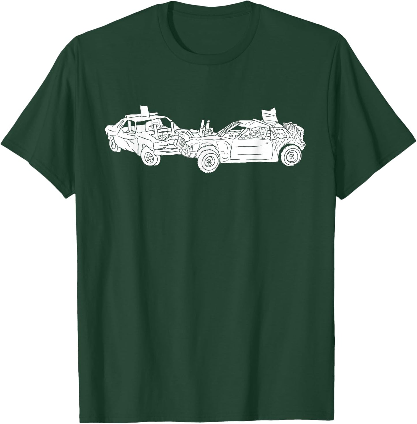 Silhouette Demolition Derby Crashing Car Racer Driver Racing T-Shirt - T-Shirt | Forest