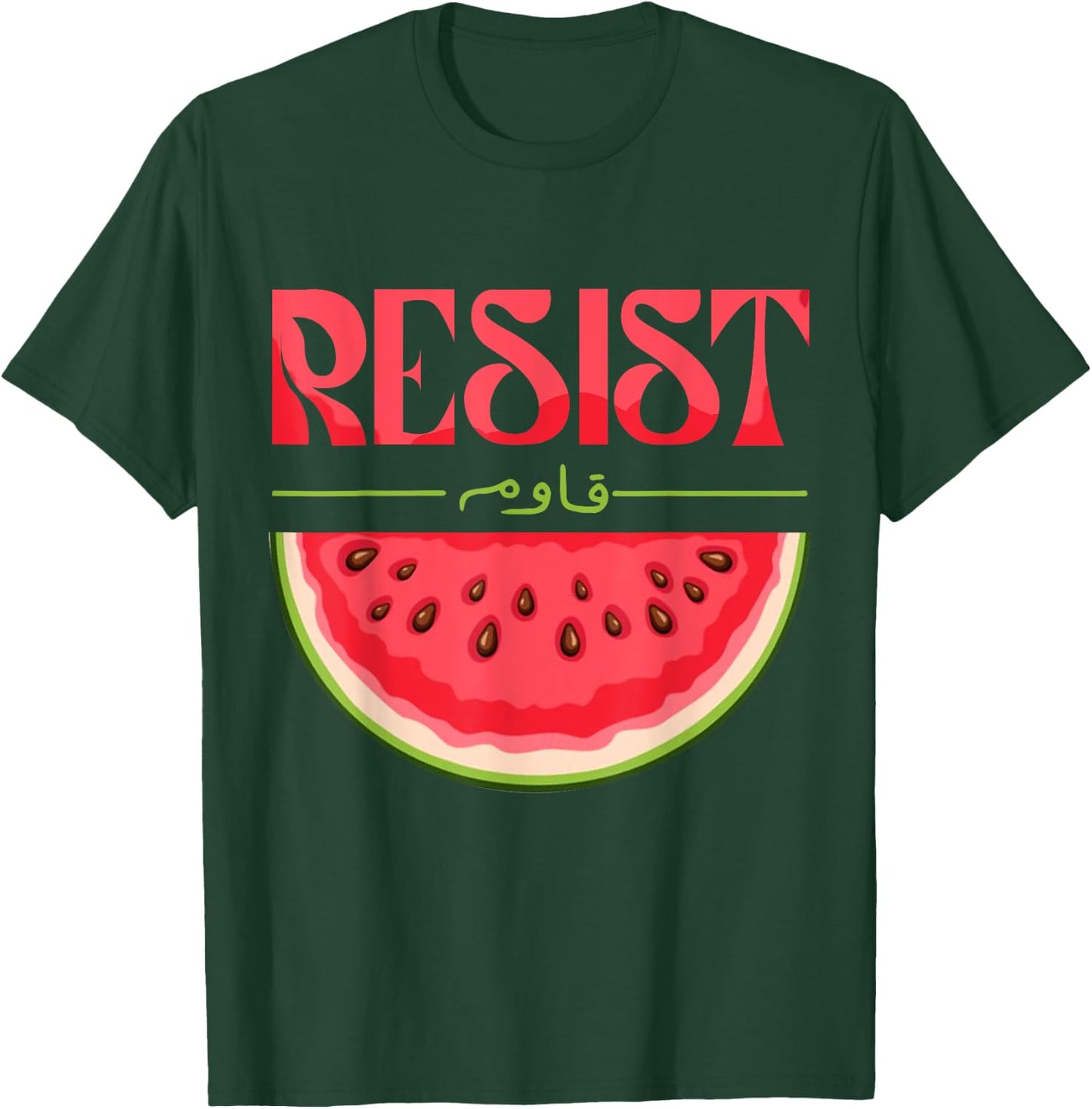 Watermelon Resist Stand With Palestine Gift Men T-Shirt - T-Shirt | Forest