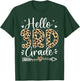 Hello 3rd Grade Leopard Teacher Student Back To School Girls T-Shirt - T-Shirt | Forest