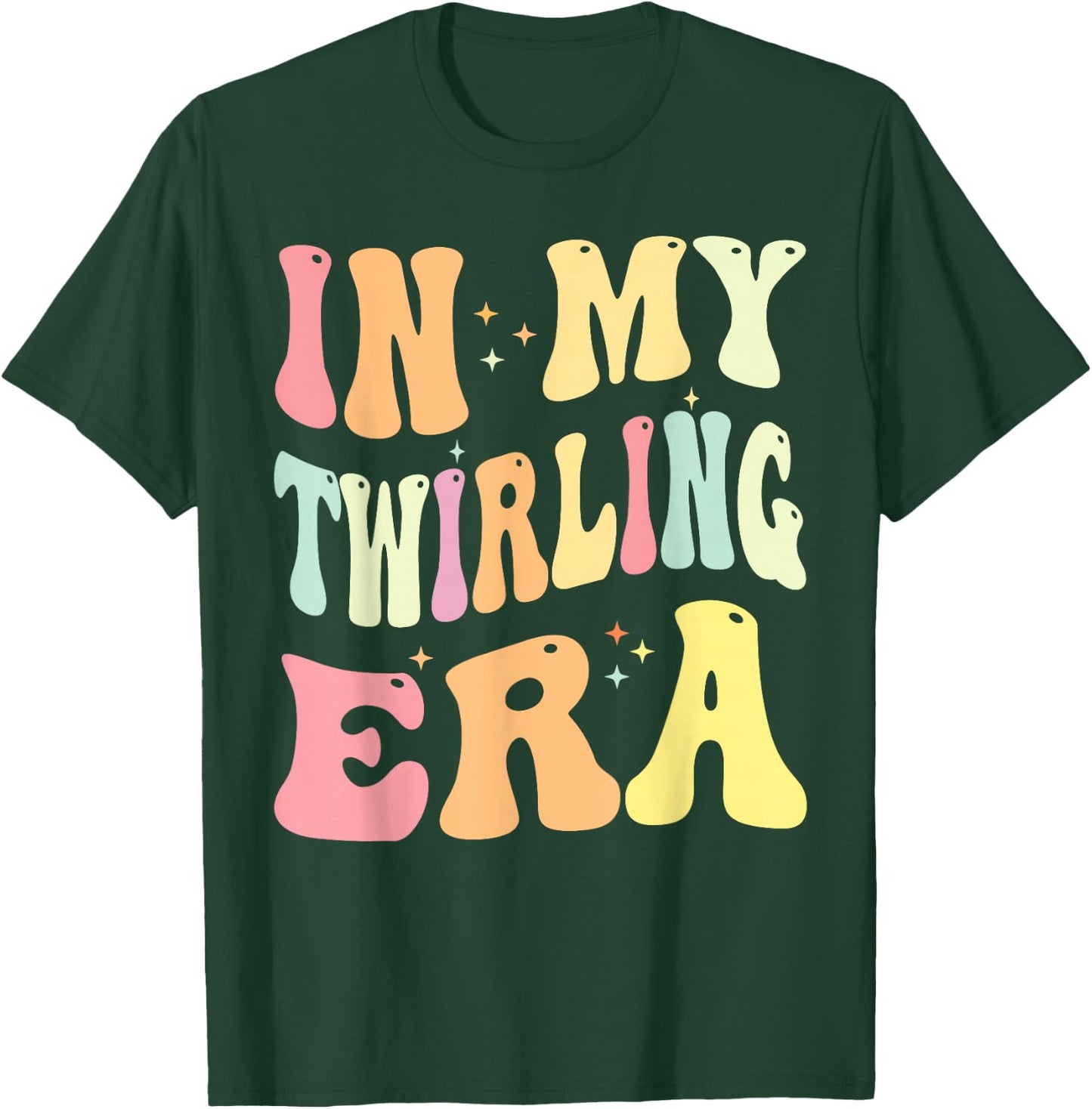 In My Twirling Era Twirler Majorettes Baton Twirling T-Shirt - T-Shirt | Forest