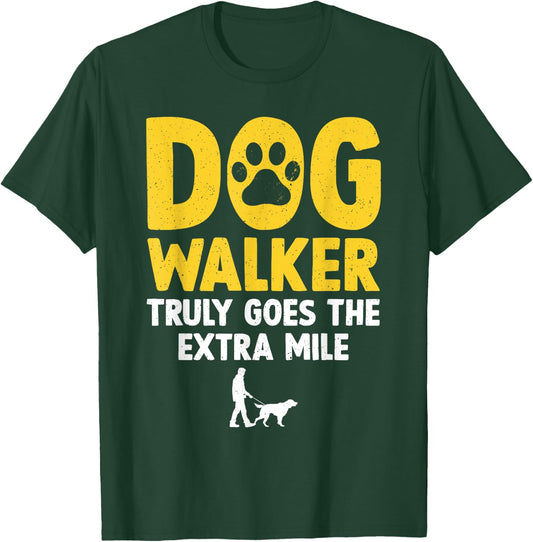 Cool Dog Walker Design Women Pet Walker Dog Walking T-Shirt - T-Shirt | Forest