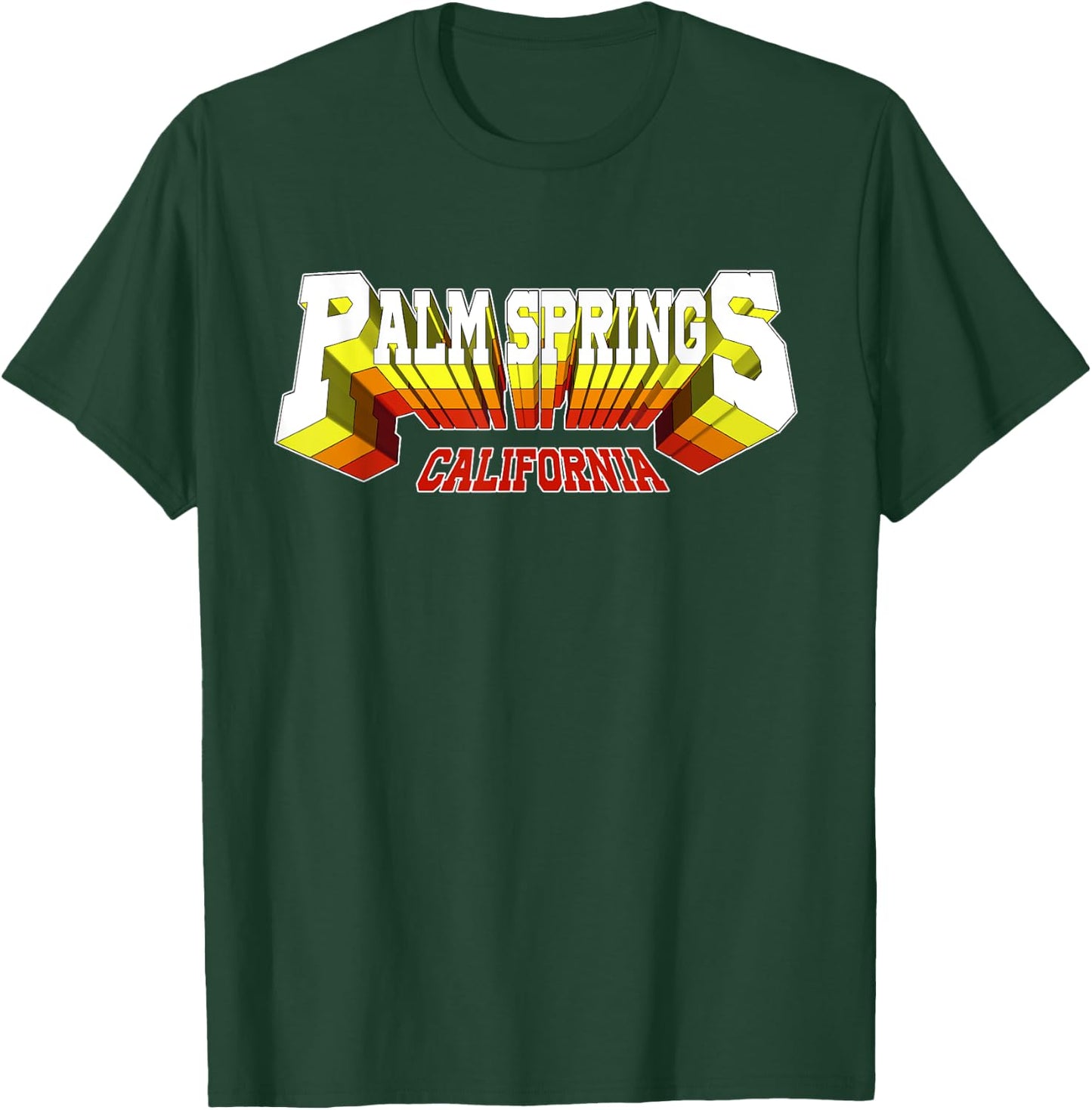 Retro Palm Springs City CA California T-Shirt - T-Shirt | Forest