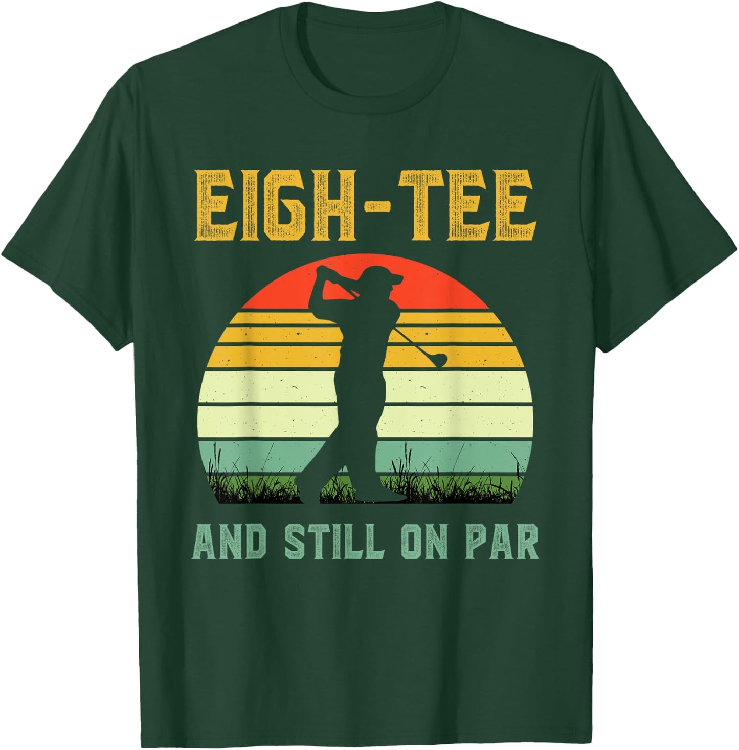 Funny 80th Birthday Golf Pun Golfing 80 Year Old Golfer T-Shirt - T-Shirt | Forest