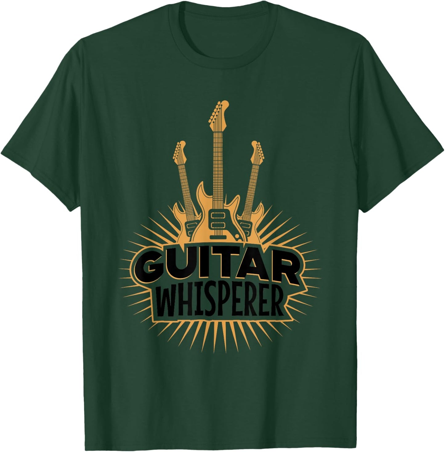 Guitars Whisperer Funny Guitarist Music Lover Gift Men Women T-Shirt - T-Shirt | Forest