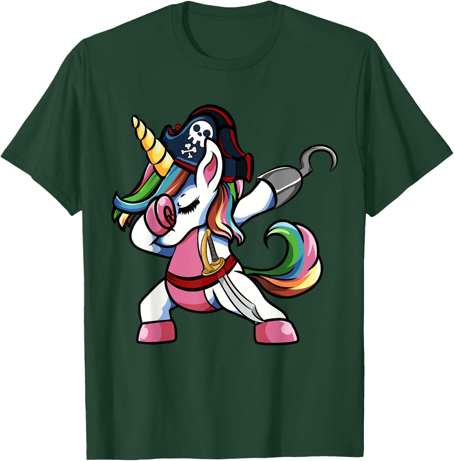 Cute Pirate Unicorn Halloween Clothes T-Shirt - T-Shirt | Forest