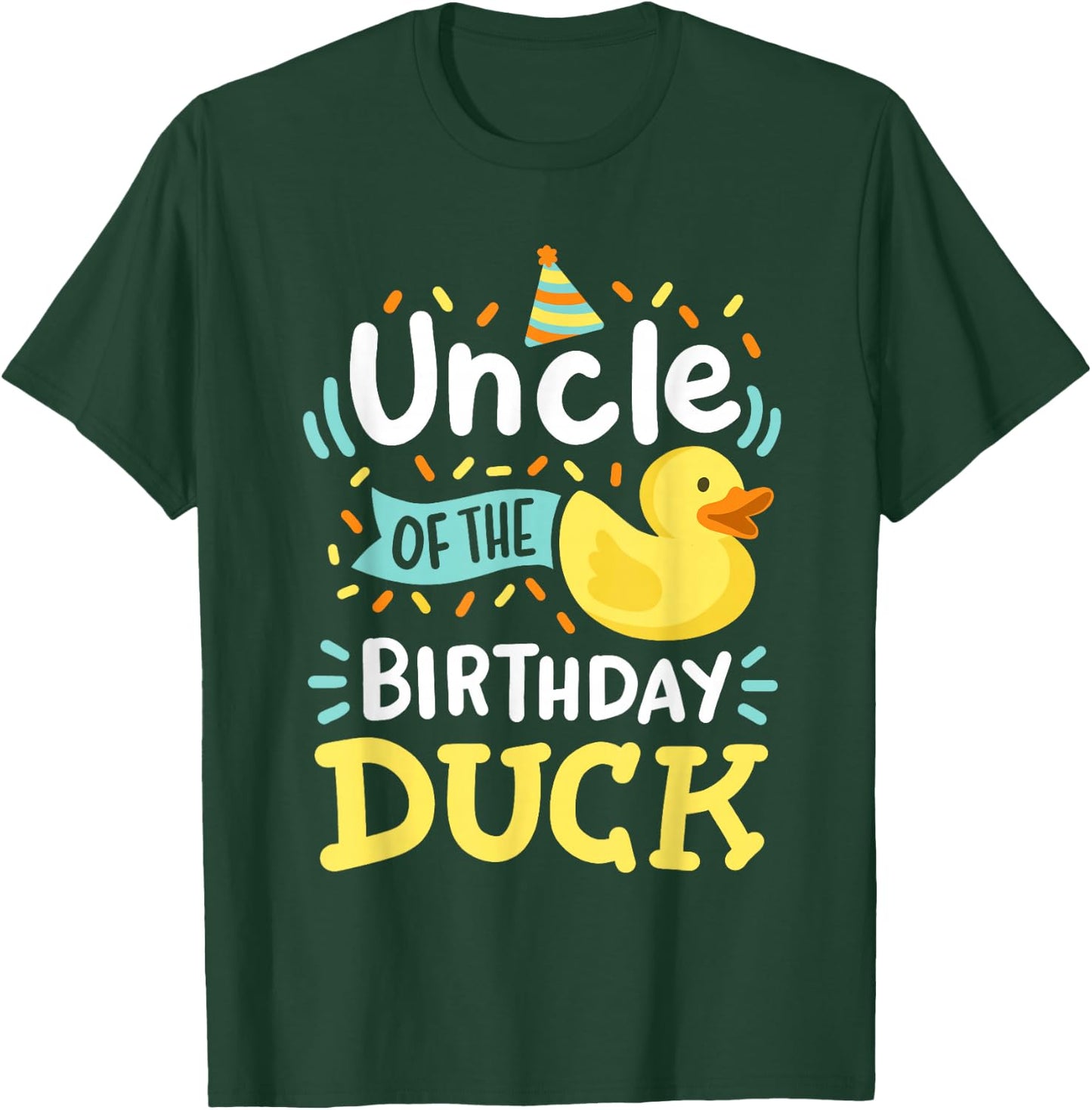 Uncle Of The Birthday Duck Boy Rubber Duck Bday Family T-Shirt - T-Shirt | Forest