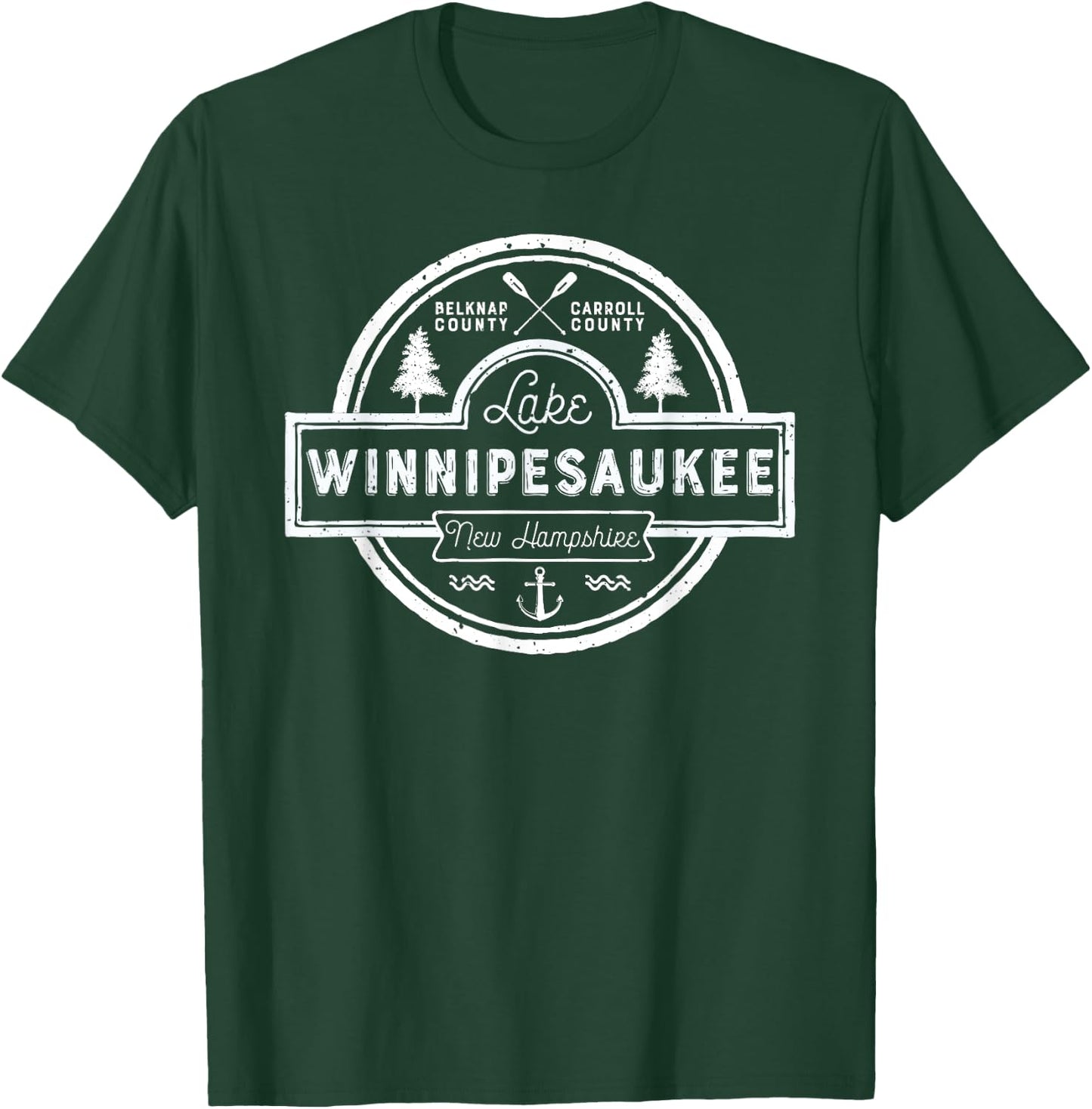 Lake Winnipesaukee New Hampshire T Shirt Men Women Camping T-Shirt - T-Shirt | Forest
