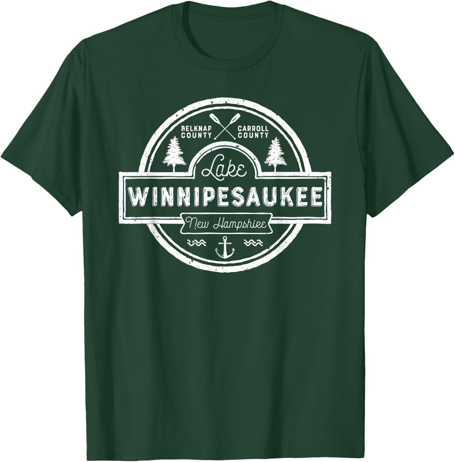 Lake Winnipesaukee New Hampshire T Shirt Men Women Camping T-Shirt - T-Shirt | Forest