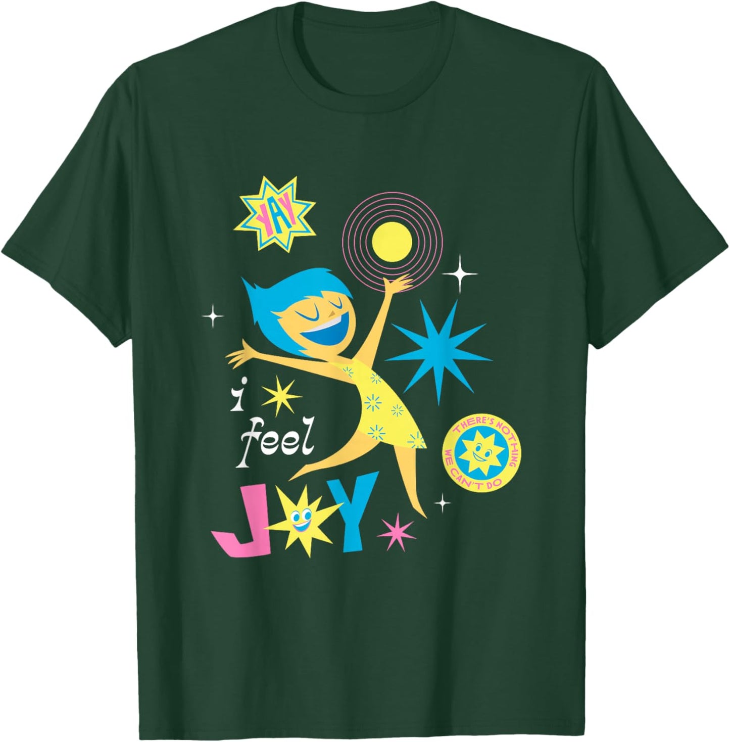 Disney Pixar Inside Out 2 Yay! I Feel Joy Vintage Logo T-Shirt - T-Shirt | Forest