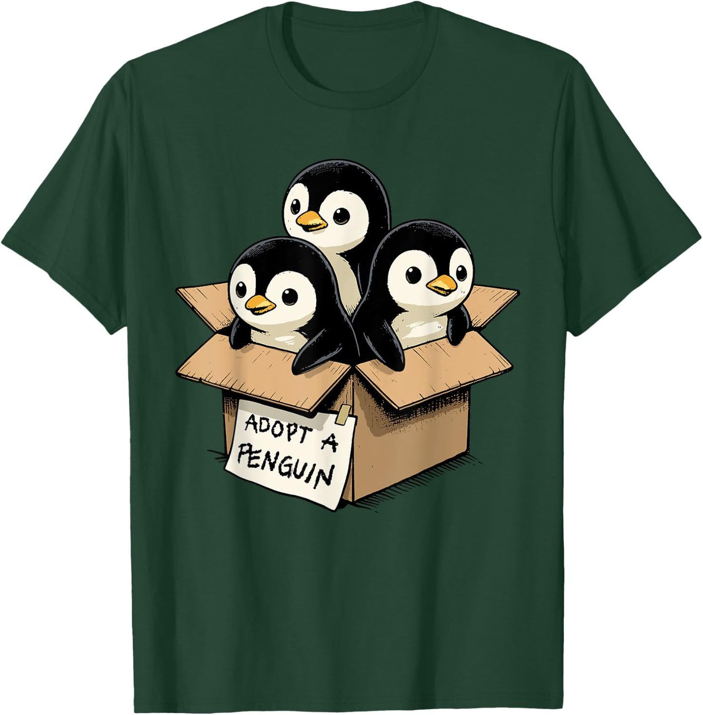 Adopt a Penguin Shirt Cute Little Animal Penguin Lover T-Shirt - T-Shirt | Forest