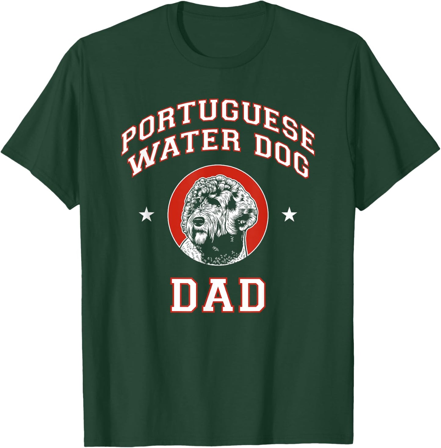 Portuguese Water Dog Dad Dog Father Women Kids T-Shirt - T-Shirt | Forest