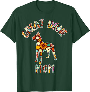 Great Dane Mom Great Dane Mama Dog Mom Great Dane Owner Women Kids T-Shirt - T-Shirt | Forest