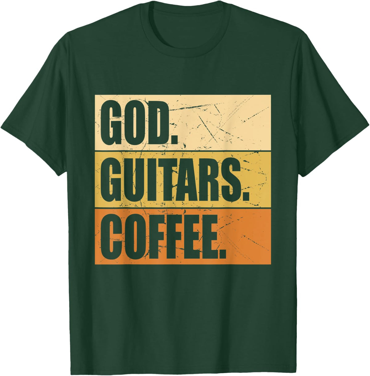 Christian Guitar Player Guitarist I God Guitars Coffee T-Shirt - T-Shirt | Forest