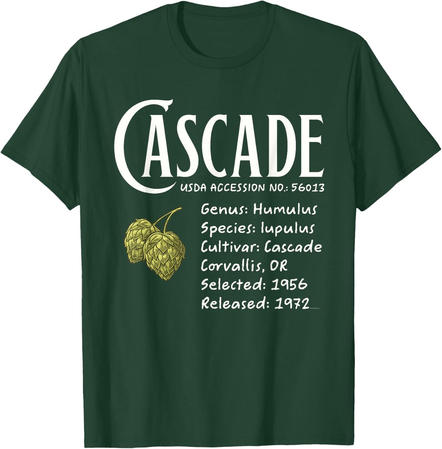 Cascade Hops Historic Cultivar T-Shirt - T-Shirt | Forest
