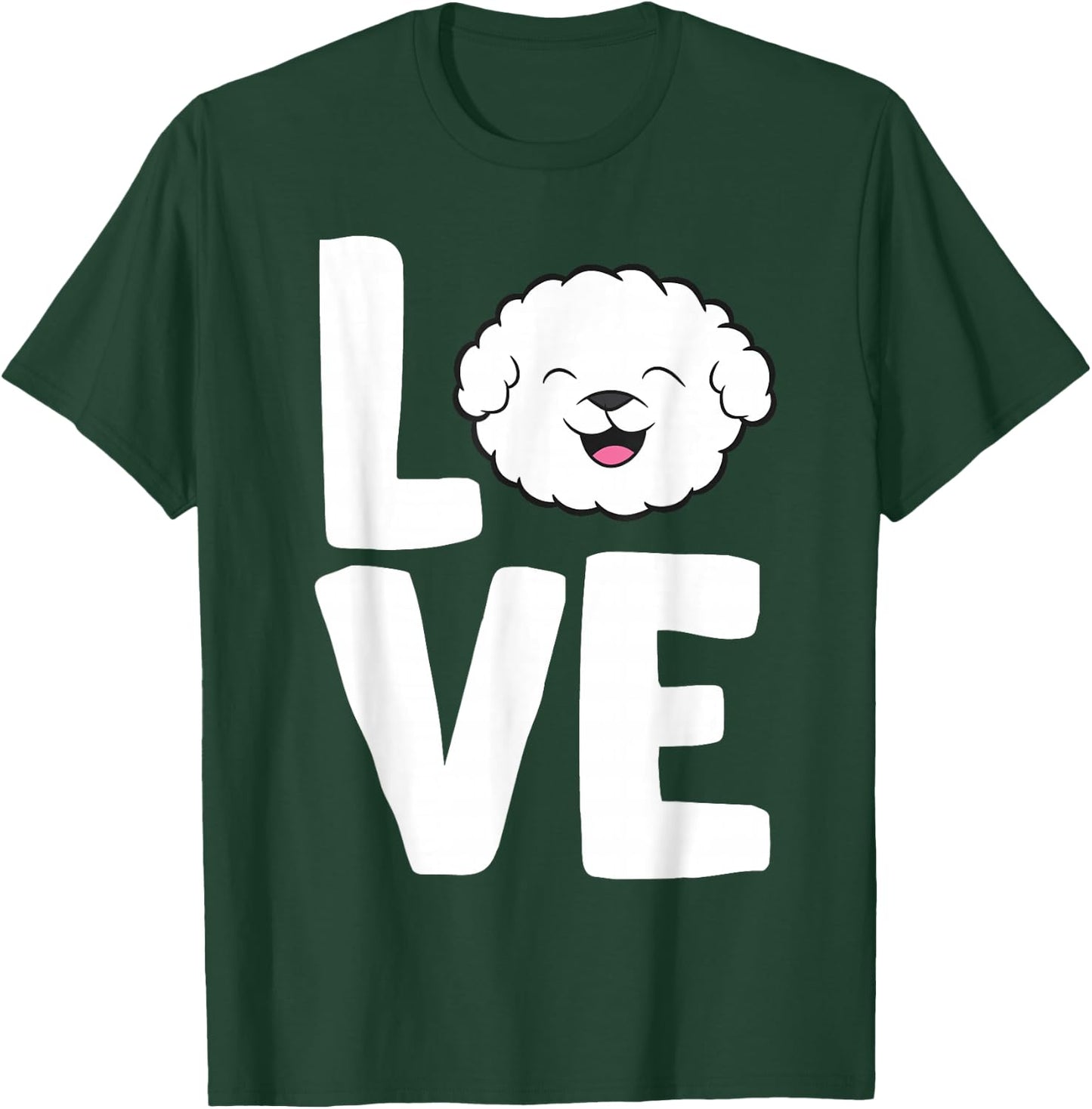 I Love Bichon Frise Dogs T-Shirt - T-Shirt | Forest