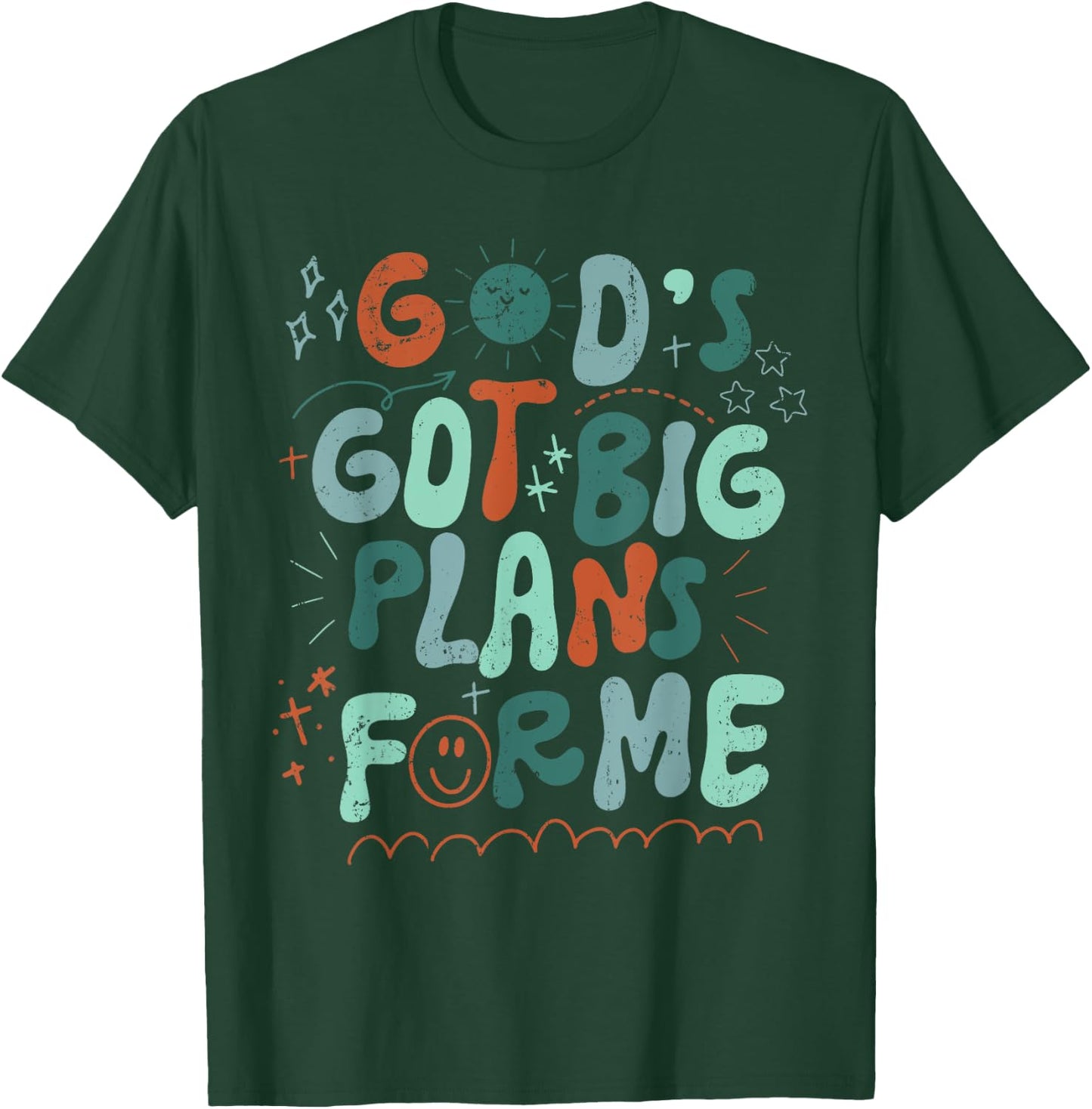 God's Got Big Plans For Me Religious Christian Prayer Gifts T-Shirt - T-Shirt | Forest