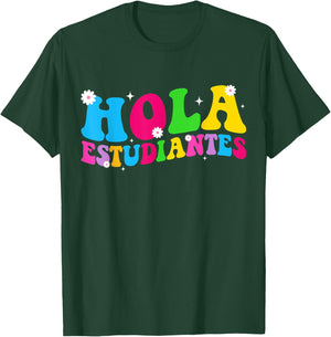 Spanish Teacher Shirt Men Maestra Back To School T-Shirt - T-Shirt | Forest
