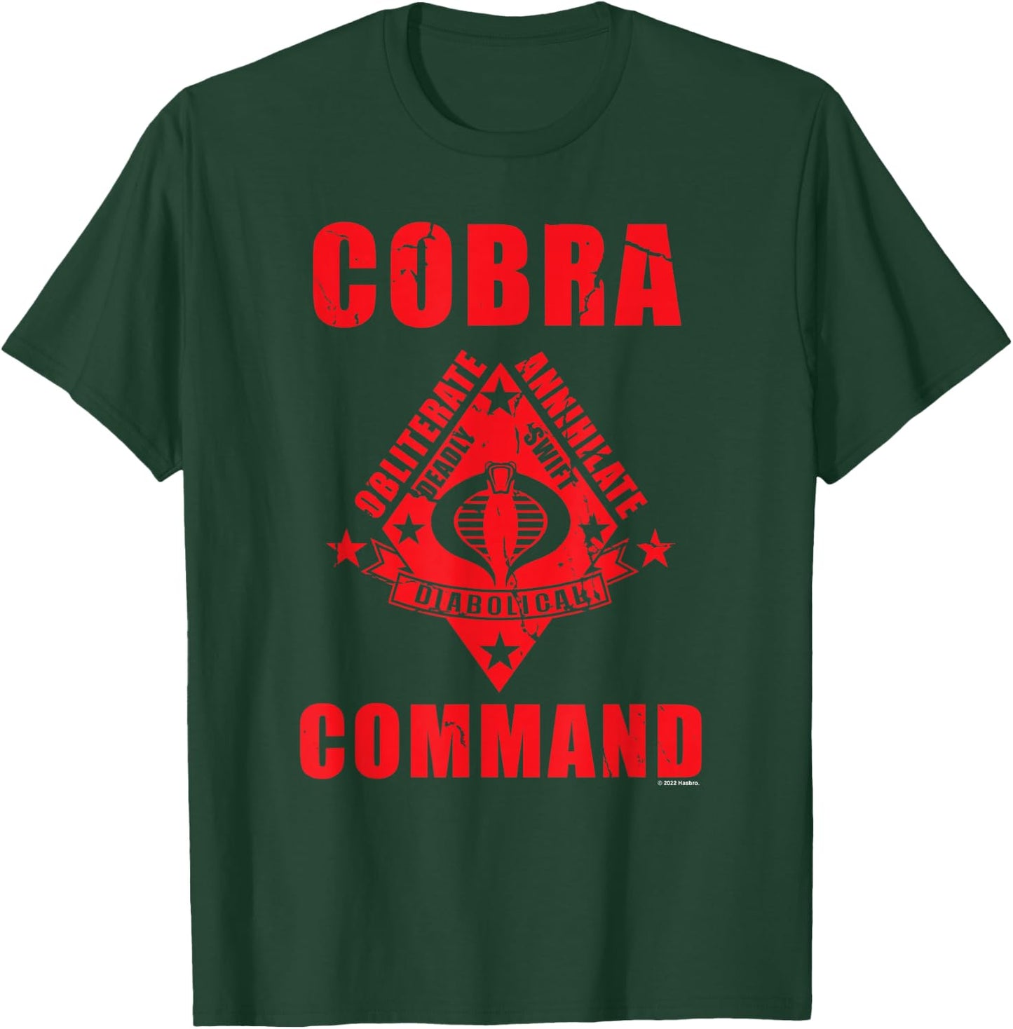 G.I. Joe Cobra Command Obliterate Annihilate Distressed Logo T-Shirt - T-Shirt | Forest