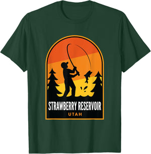 Strawberry Reservoir Utah Fishing T-Shirt - T-Shirt | Forest
