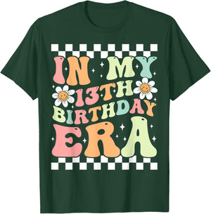 In My 13th Birthday Era Cute Groovy 13th Birthday Party T-Shirt - T-Shirt | Forest