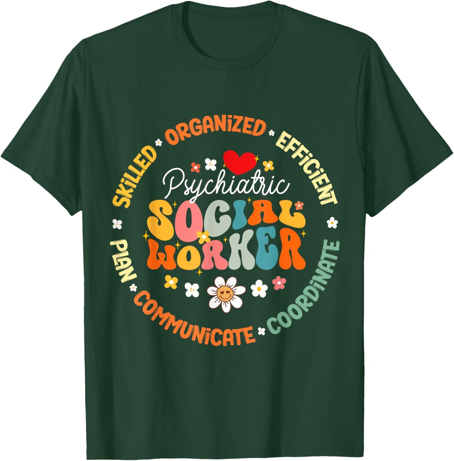 Psychiatric Social Worker Squad Back to School T-Shirt - T-Shirt | Forest
