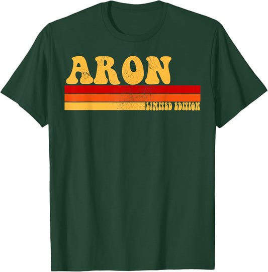ARON Name Personalized Idea Men Retro Vintage ARON T-Shirt - T-Shirt | Forest