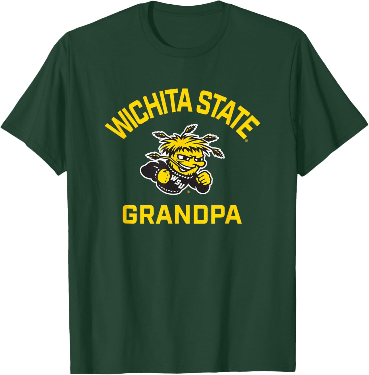 Wichita State University Shockers Arched Grandpa T-Shirt - T-Shirt | Forest