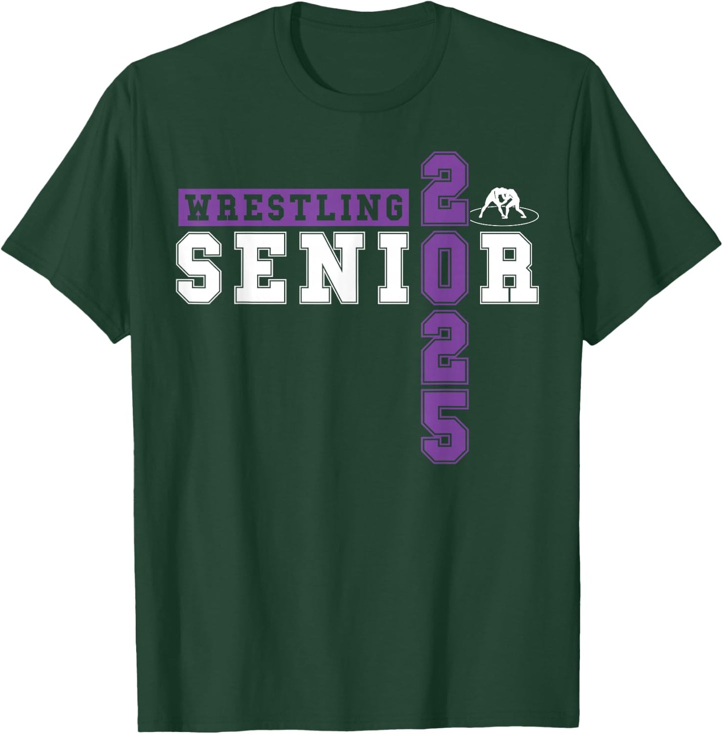 Wrestling Senior Night Wrestling Senior 2025 Graduation 52 T-Shirt - T-Shirt | Forest