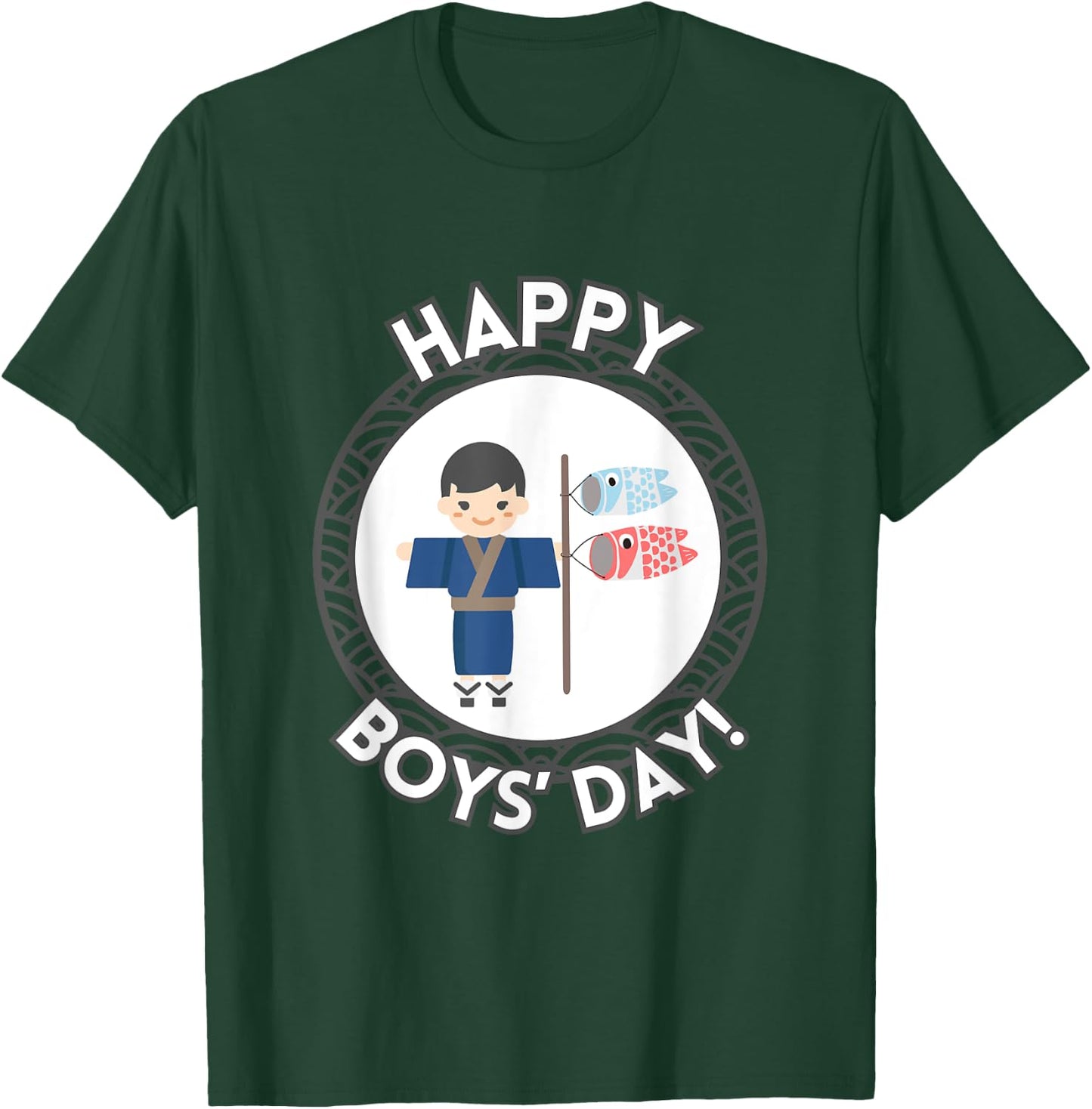 Happy Boys' Day Hawaii Koinburi Japanese Celebration May 5 T-Shirt - T-Shirt | Forest