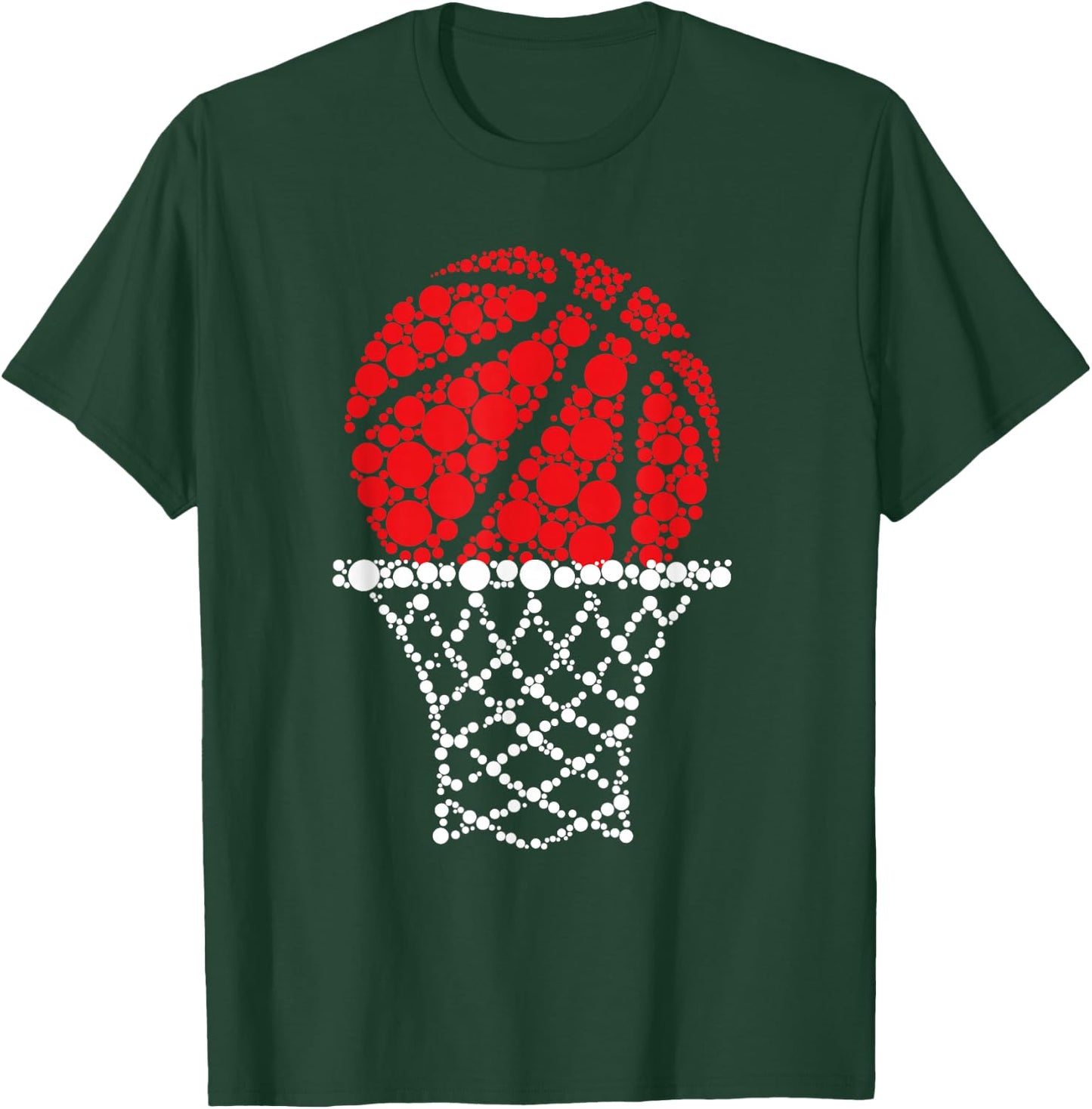 Basketball Dots Happy Dot Day For Kids Man Woman T-Shirt - T-Shirt | Forest