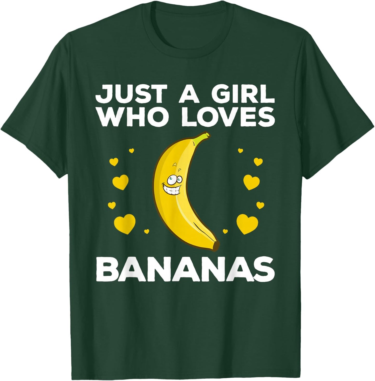 Funny Banana Design Women Girls Kids Banana Fruit Lovers T-Shirt - T-Shirt | Forest