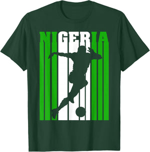 Nigeria Nigerian Flag Soccer Football T-Shirt - T-Shirt | Forest