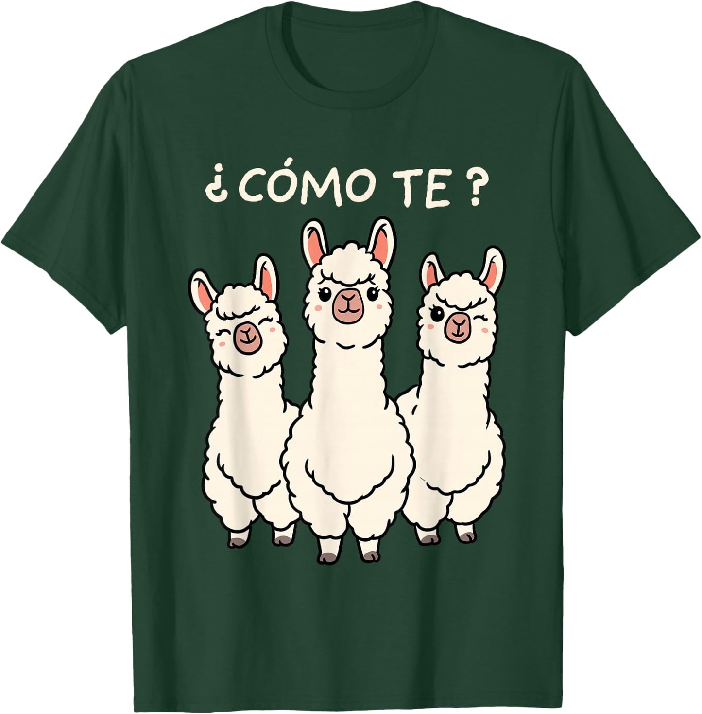 Como Te Llamas Shirt Funny Llama Spanish Teacher Joke T-Shirt - T-Shirt | Forest