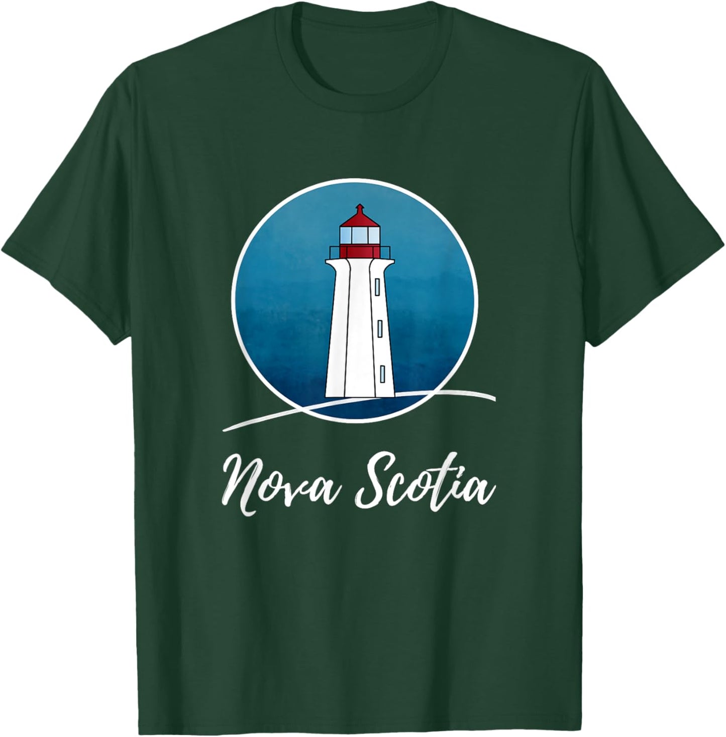 Nova Scotia Lighthouse Peggys Point T-Shirt - T-Shirt | Forest