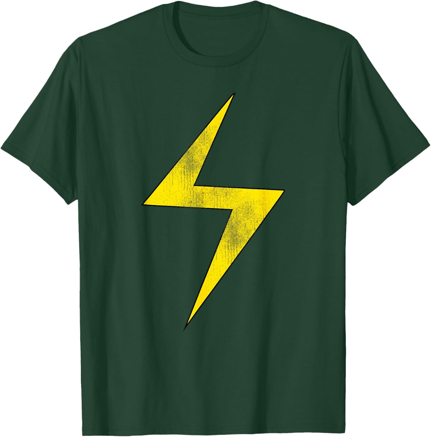 Marvel Ms. Marvel Vintage Lightning Bolt Comic Icon T-Shirt - T-Shirt | Forest