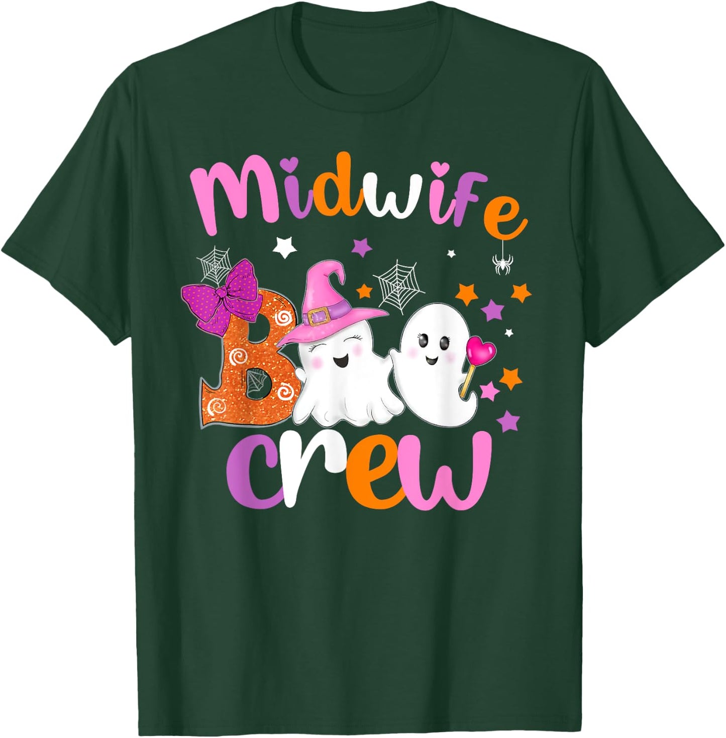 Midwife Boo Crew Halloween matching shirts for Midwife T-Shirt - T-Shirt | Forest