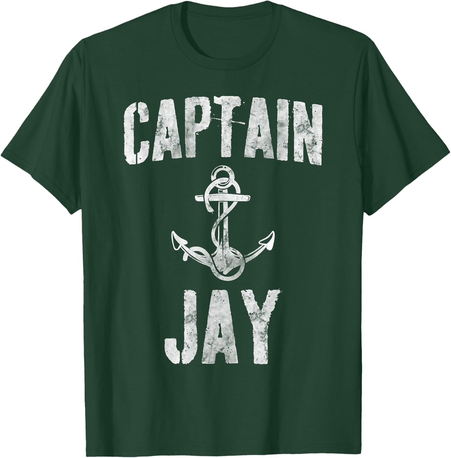 Funny Personalized Boating Shirt First Name Captain Jay T-Shirt - T-Shirt | Forest