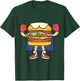 Superhero Hamburger with Boxing Gloves and Cape T-Shirt - T-Shirt | Forest