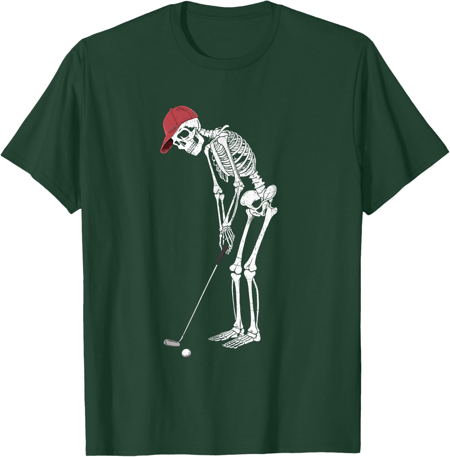 Golf Skeleton Halloween Player Catcher Boys Kids T-Shirt - T-Shirt | Forest