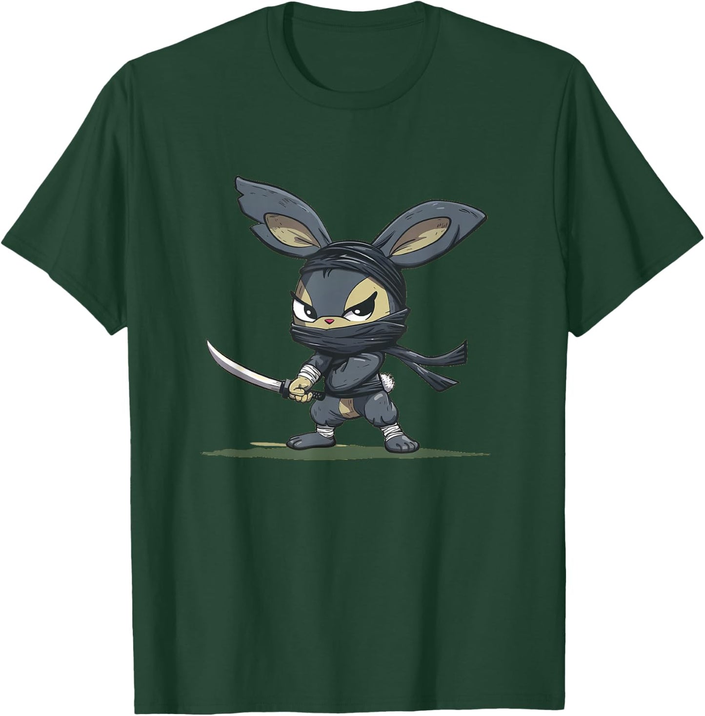 Amazing Ninja Bunny Graphic for a Cool Adventure T-Shirt - T-Shirt | Forest