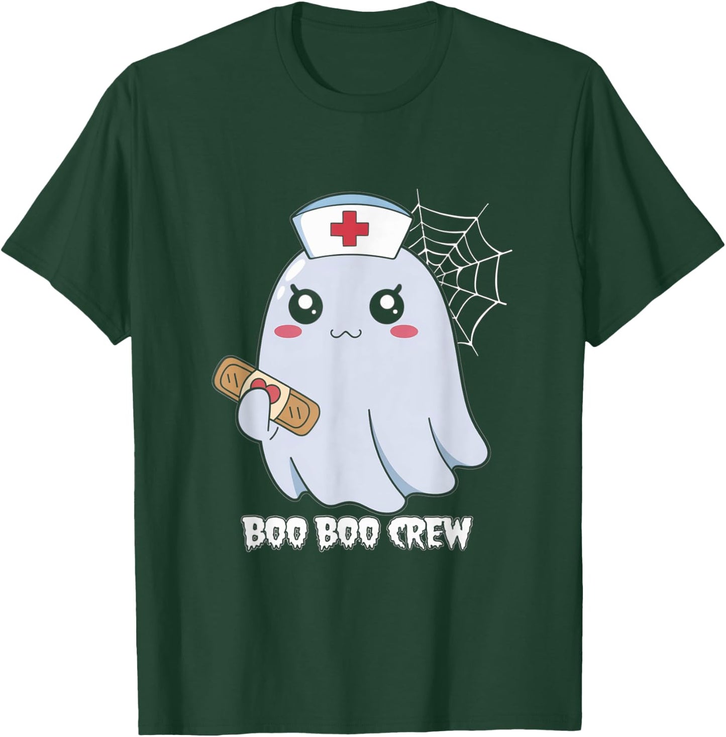 Funny Boo Boo Crew Ghost Nurse Paramedic Halloween Party T-Shirt - T-Shirt | Forest