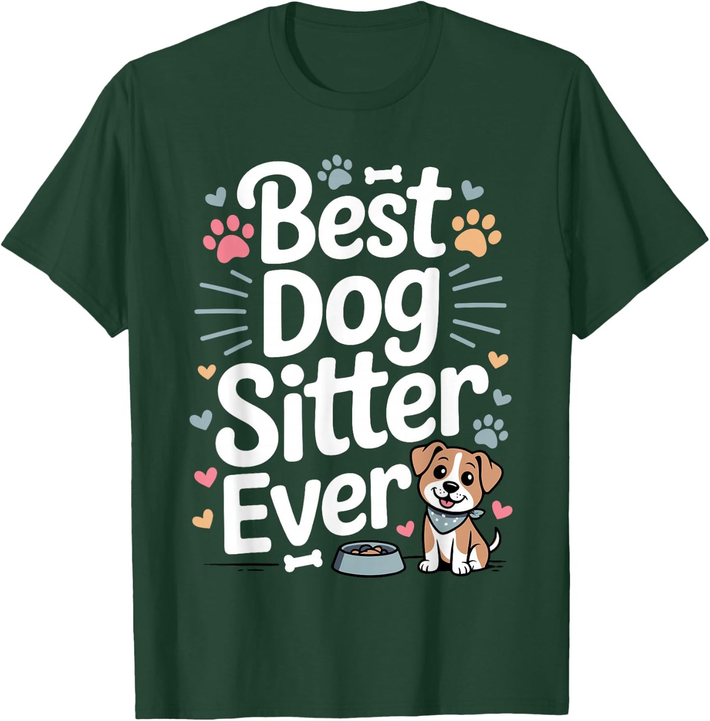 Funny Dog Sitter Art Women Pet Sitting Dog Sitter T-Shirt - T-Shirt | Forest