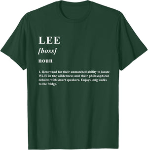 LEE Funny Name Definition LEE T-Shirt - T-Shirt | Forest