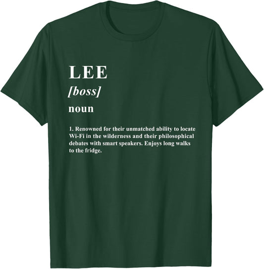 LEE Funny Name Definition LEE T-Shirt - T-Shirt | Forest