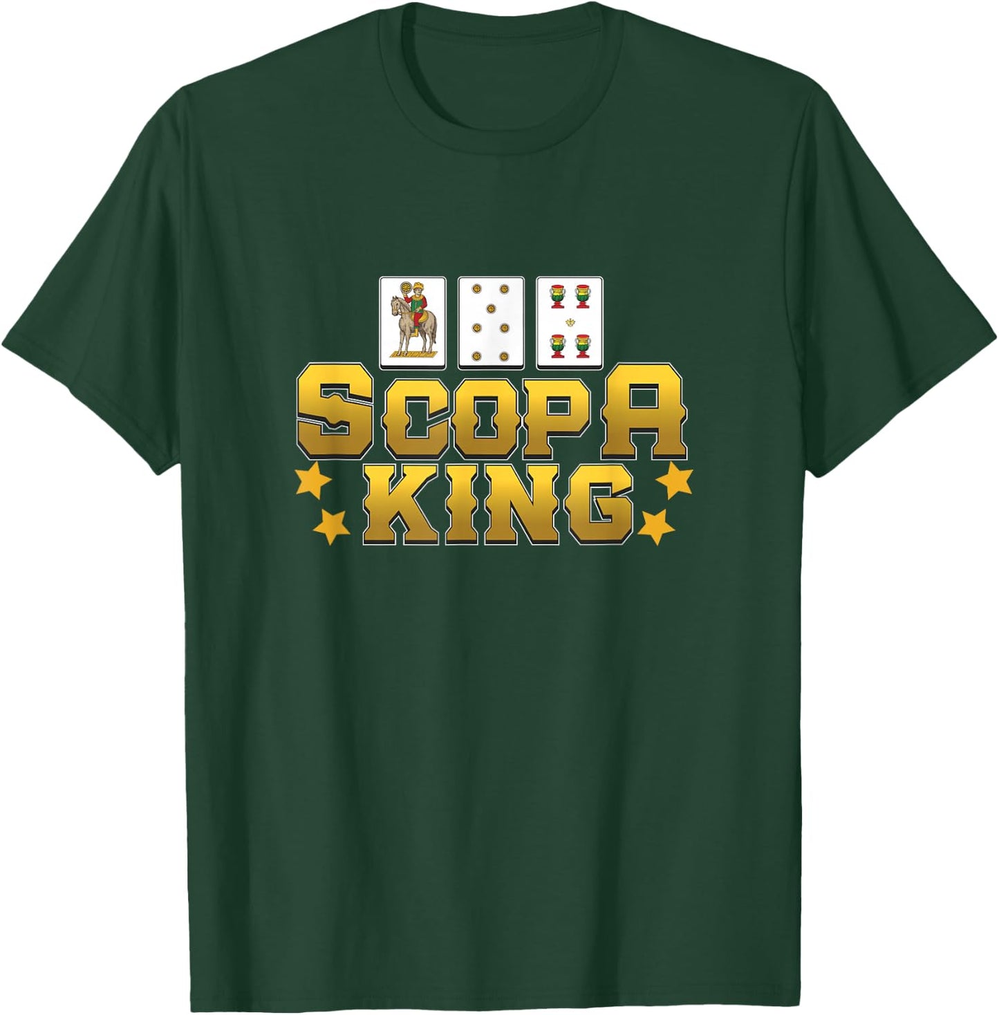 Awesome Scopa King Italian Card Game For A Scopa Party Lover T-Shirt - T-Shirt | Forest