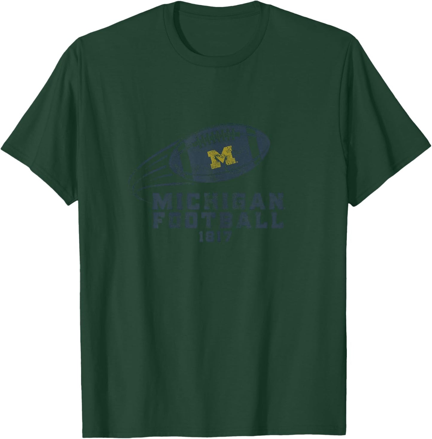 University of Michigan Wolverines U of M Spirit Football T-Shirt - T-Shirt | Forest