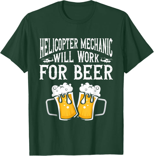 Helicopter Technician Helicopter Mechanic T-Shirt - T-Shirt | Forest