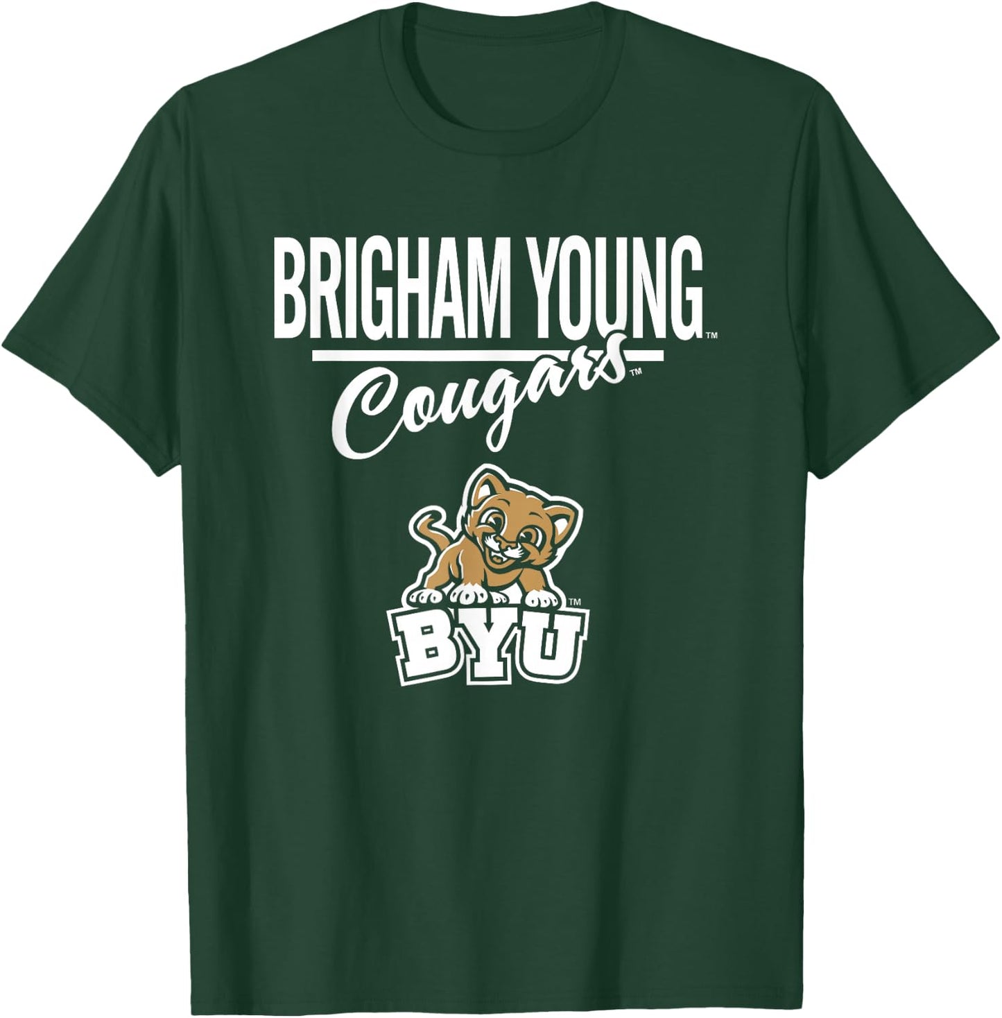 BYU Cougars Mascot Navy Officially Licensed T-Shirt - T-Shirt | Forest